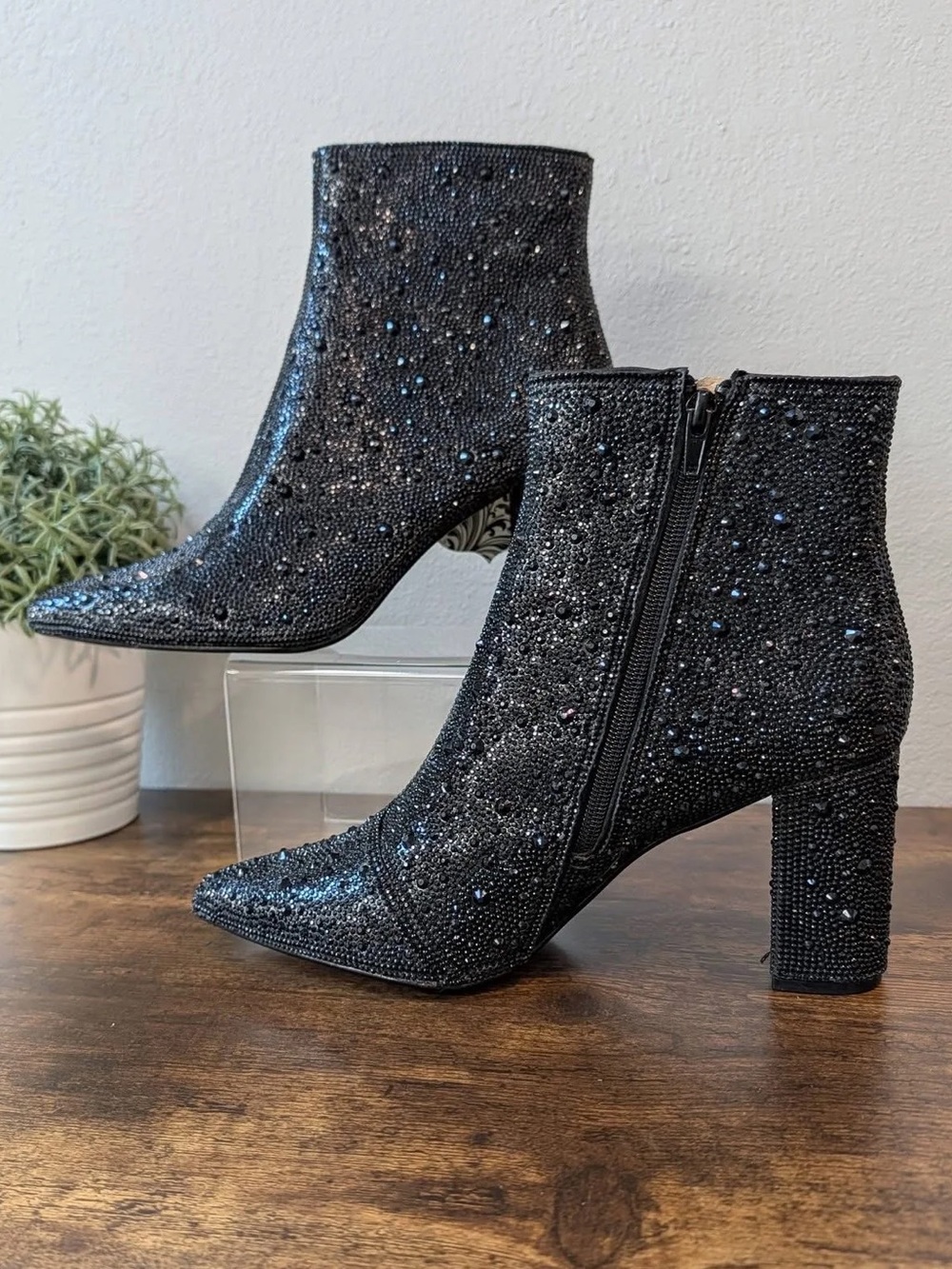 Betsey Johnson Cady Rhinestone Boots - NEW - Size 9.5 - Picture 2 of 3